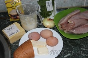 Котлеты из куриного филе с начинкой из яйца с сыром. Этап приготовления № 1